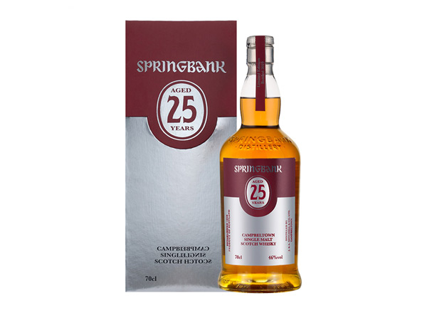 泸州云顶25年回收云顶威士忌SpringBank 46度坎贝尔镇苏格兰单一麦芽700m进口洋酒威士忌行情价格
